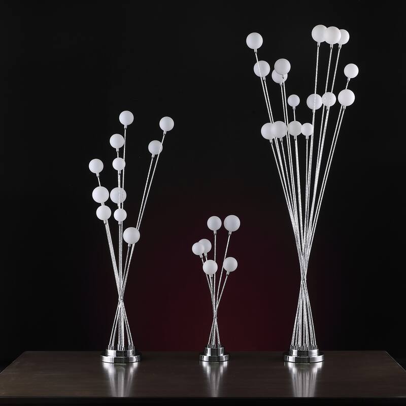 46" Chrome Multi Light LED Novelty Floor Lamp - 46 X 9 X 9