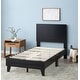 preview thumbnail 22 of 46, Brookside Mabel Shiplap Platform Bed Frame with Headboard Black - Twin