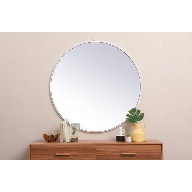Elegant Lighting Eternity 45" Diameter Circular Beveled Metal Framed