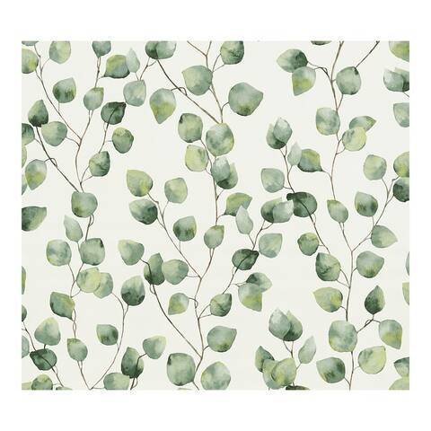 Hedera Green Painterly Vine Wallpaper - 20.9 x 396 x 0.025