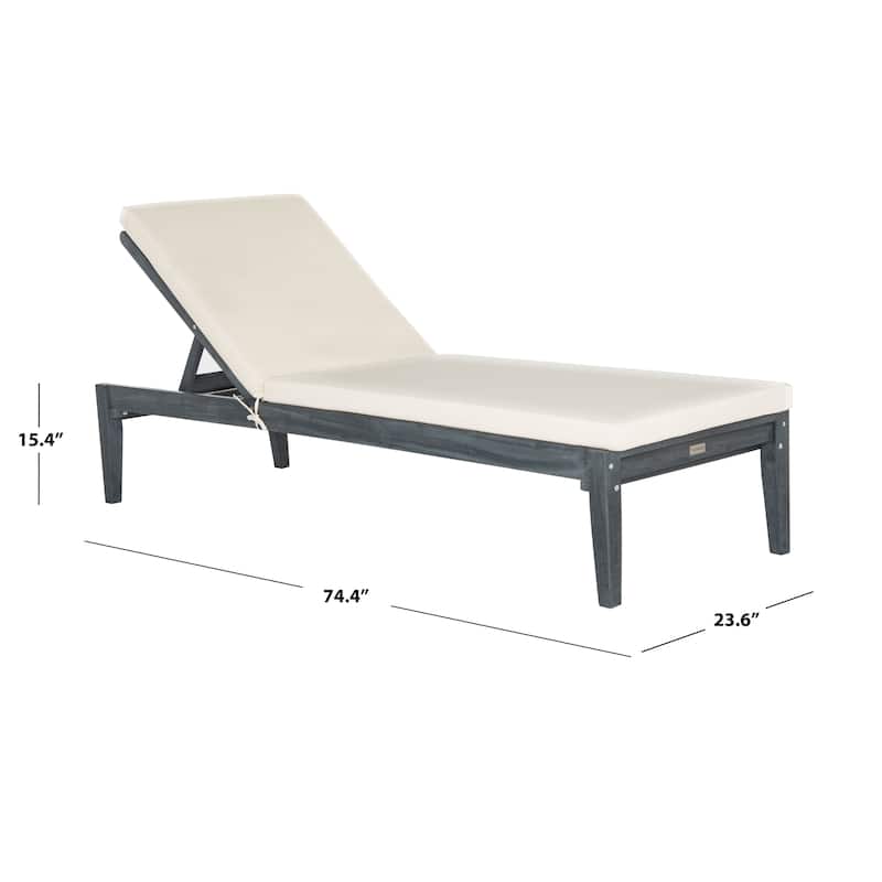 SAFAVIEH Outdoor Kicki Chaise Lounge Chair - 24Wx74Dx15H