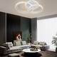 preview thumbnail 2 of 11, Modern 3 Circle Rings Acrylic Ceiling Light with Remote