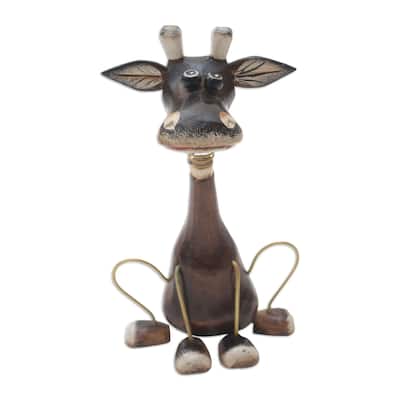 Novica Handmade Pin The Tail Wood Statuette