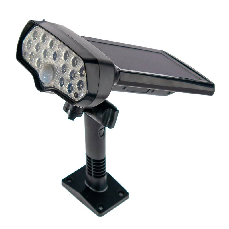 Solar Powered Motion Security Sensing Floodlight - Always On - IP66 - 360°Rotatable 1400LM Warm Bright White 17 LED Floodlight