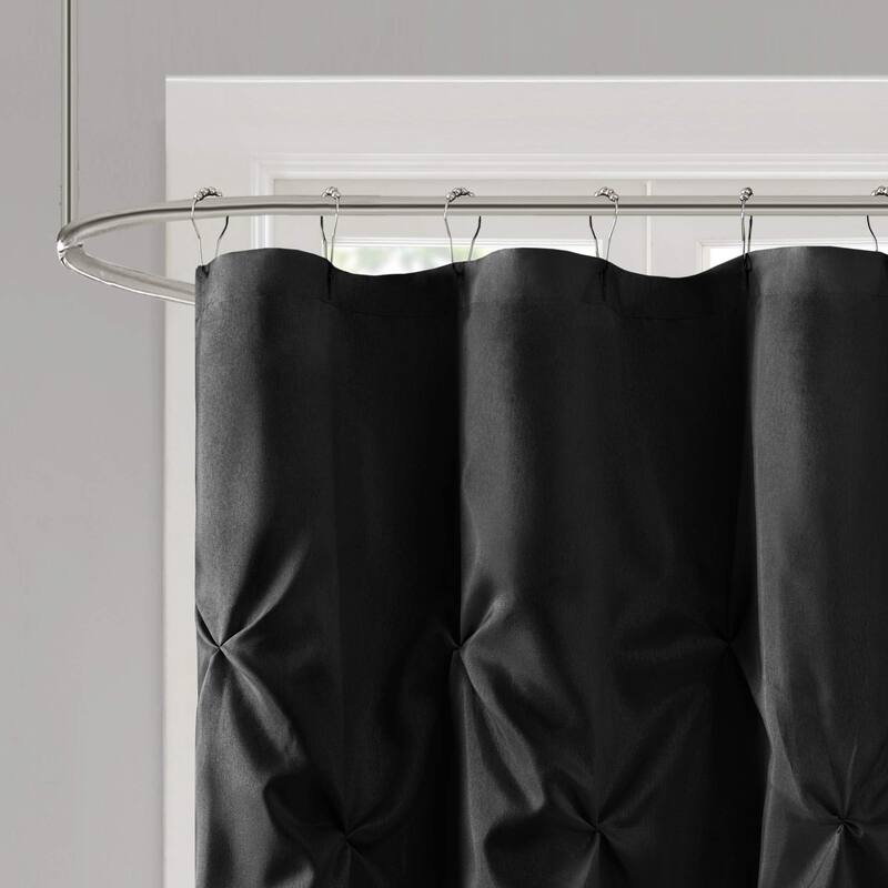 No Hook Slub Shower Curtain, 71x74, Cream, Snap-in PEVA Liner