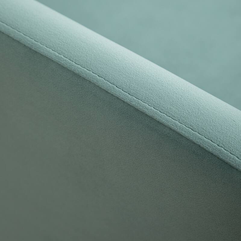 SEYNAR Mid Century Modern Velvet Accent Armrest 27-inch Tall Bar Stool Set of 2 with Metal Frame