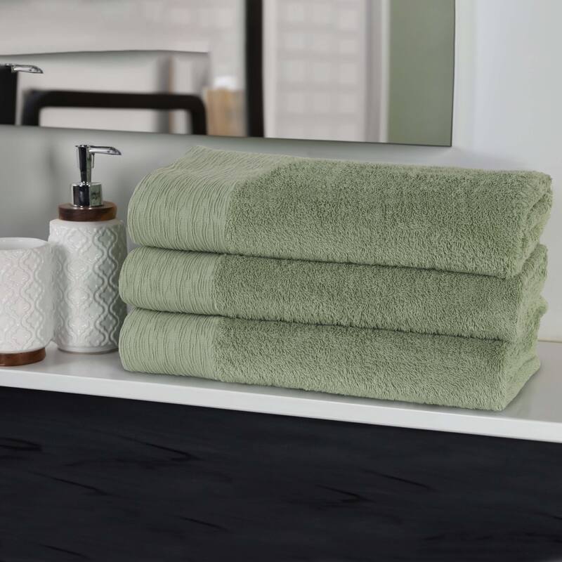 Superior Sierra Rayon From Bamboo Cotton Blend Bath Towel Set of 3