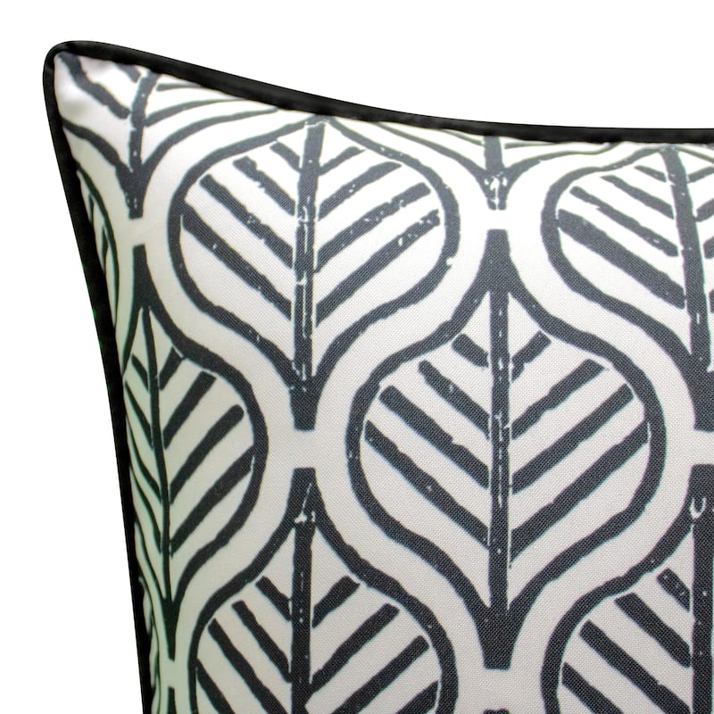Take It Outside® Indoor/Outdoor Reversible Antique Tile Print Decorative Throw Pillow 18x18, Leaf Multi