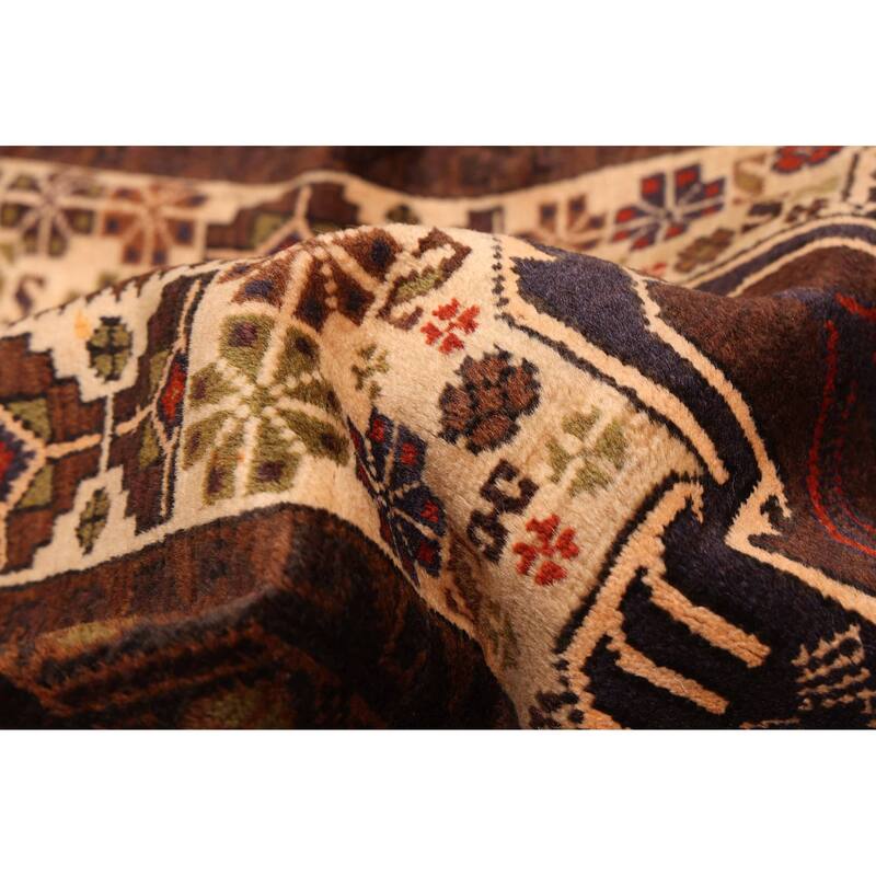 ECARPETGALLERY Hand-knotted Teimani Ivory Wool Rug - 3'9 x 6'6