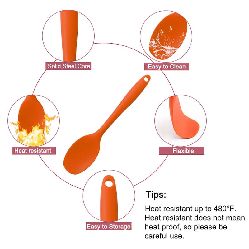4 Pcs Silicone Spatula Heat Resistant Non Stick Kitchen - 8.3" x 1.57"(L*W)