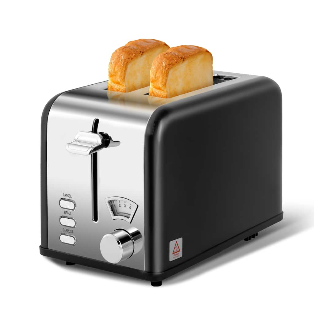 2-Slice Toaster with 1.5 inch Wide Slot, 5 Browning Setting and 3 Function - 10.4*7*6.26