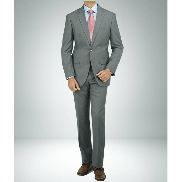 Carlo Studio Taupe houndztooth Modern-Fit Suit. Opens flyout.