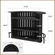 preview thumbnail 8 of 13, 39.4” H Brown MDF Arc Shaped Bar Table, 4-Tier Home Bar Unit with Footrest