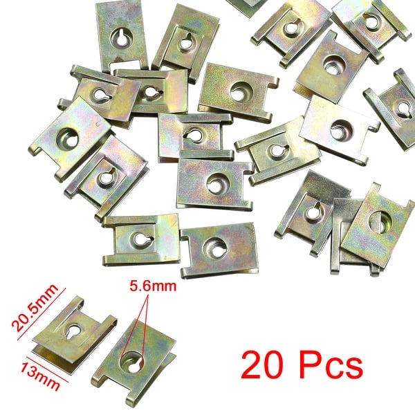 20pcs Spring UType Metal Clips Rivets Door Panel Screw Fastener