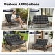 preview thumbnail 31 of 32, All-Weather PE Rattan Double Papasan Chair Loveseat with Soft Cushion for Indoor Outdoor