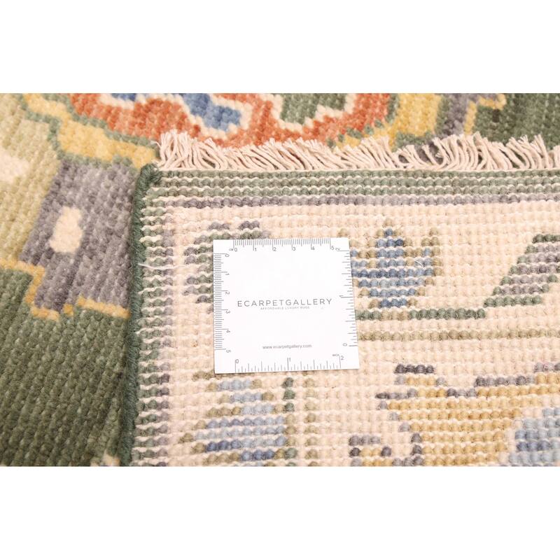 ECARPETGALLERY Hand-knotted Modern Oushak Green Wool Rug - 8'0 x 10'0