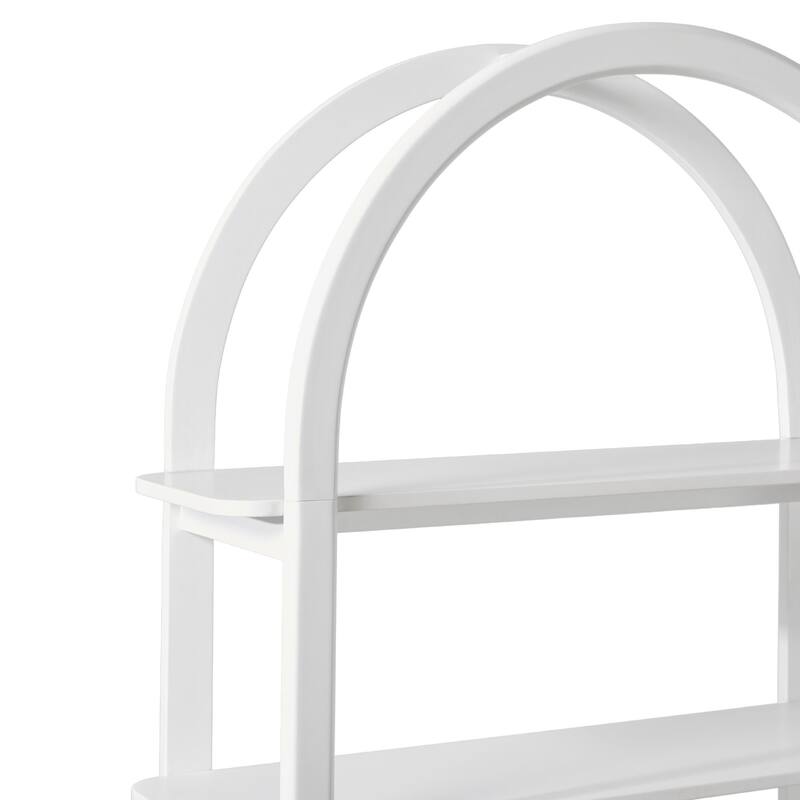 Walker Edison Modern Wood Arched Open Bookcase