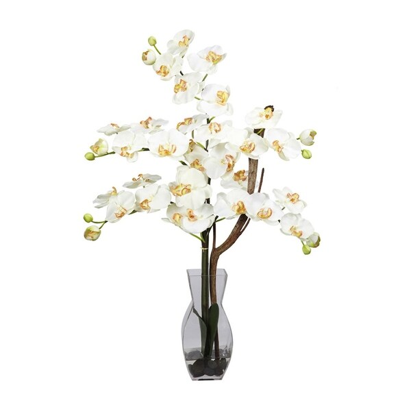 Nearly Natural Phalaenopsis with Vase Silk Flower Arrangement