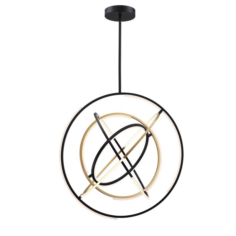 Trilogy Collection Integrated LED 32 in. Pendant, Black and Gold - Medium