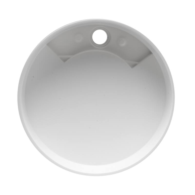 15" Round White Matte Solid Surface Resin Sink