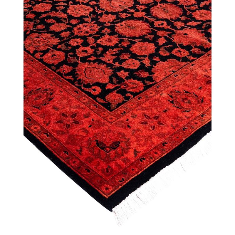 Overdyed, One-of-a-Kind Hand-Knotted Area Rug - Pink - 4' 1" x 6' 2"