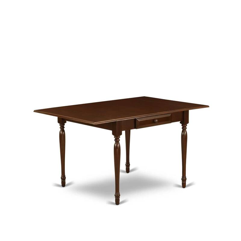 5-Piece Mahogany Finish Solid Wood Top - Rectangular Dining Room Set - (Seats-4)