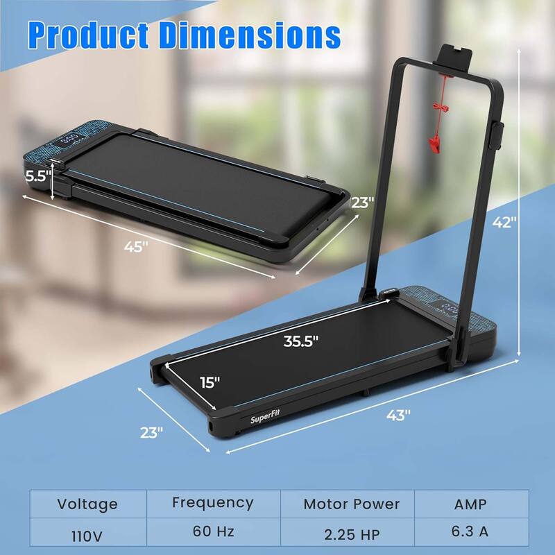 Portable Treadmill Walking Pad Adjustable Speed Running Machine