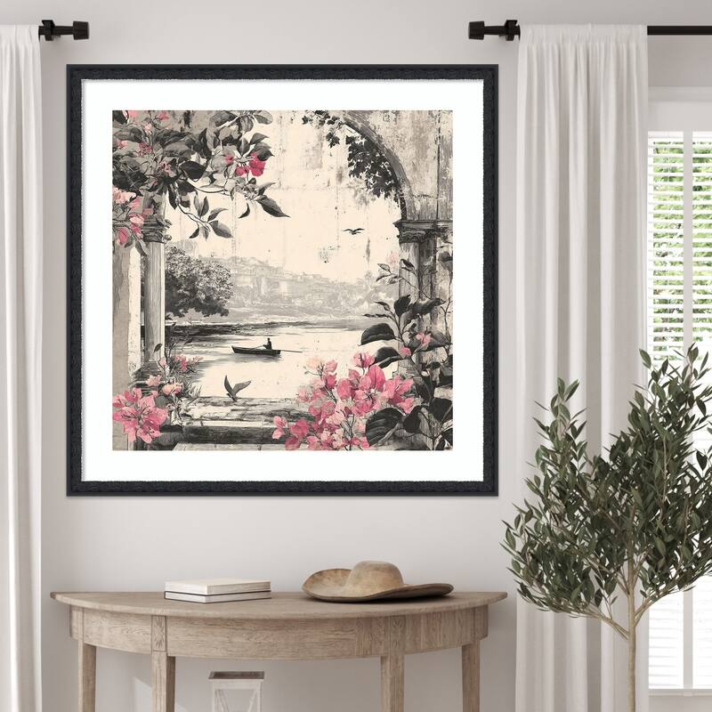 Peacock Mughal Mural Designs No. 5 by Tradelink inhouse artist Wood Framed Wall Art Print