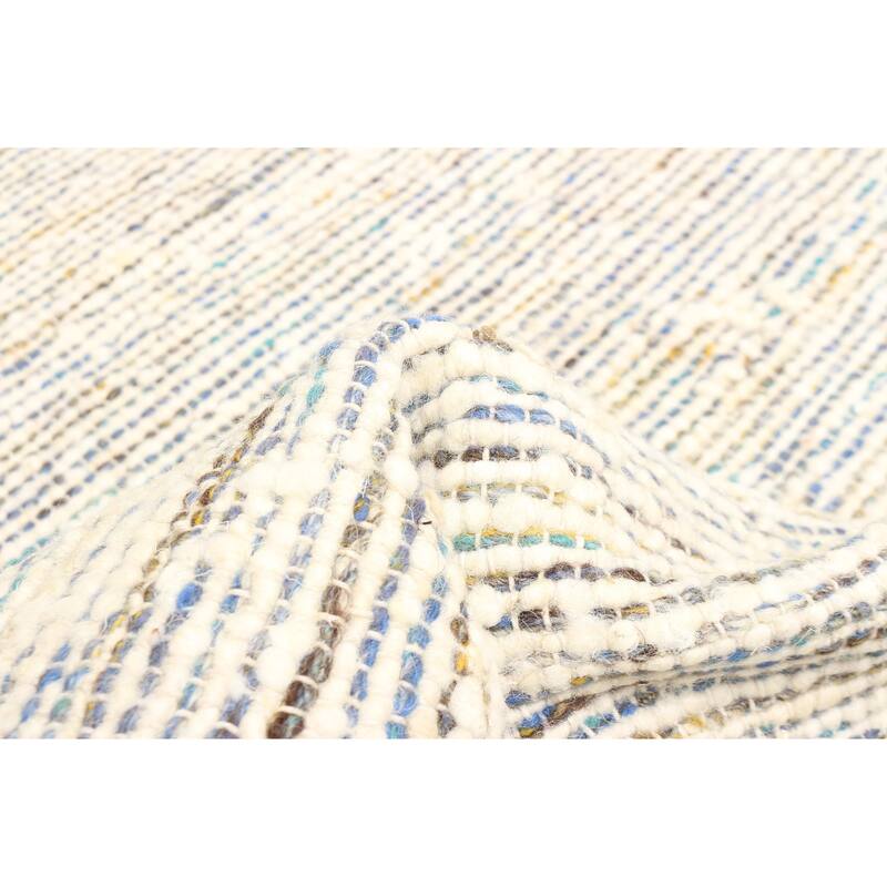 ECARPETGALLERY Braid weave Sienna Cream Wool Rug - 5'0 x 7'11