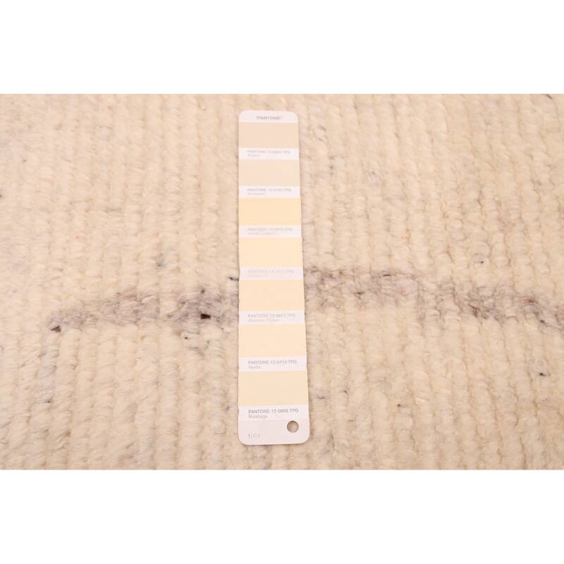 ECARPETGALLERY Hand-knotted Looma Cream Wool Rug - 7'10 x 9'11