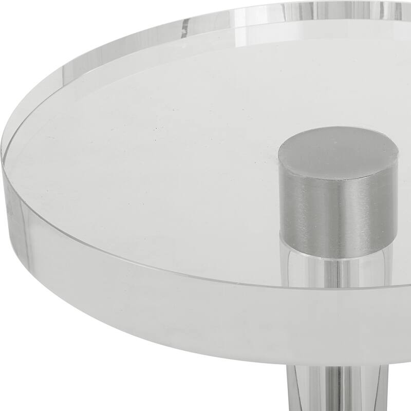 Uttermost Pria Crystal Drink Table - 9"W x 22"H x 9"D