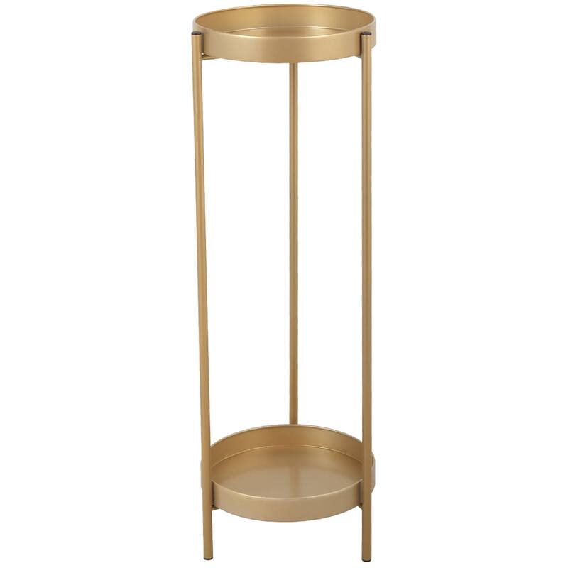 Metal 2-Tier Plant Stand Potted Plant Holder Shelf