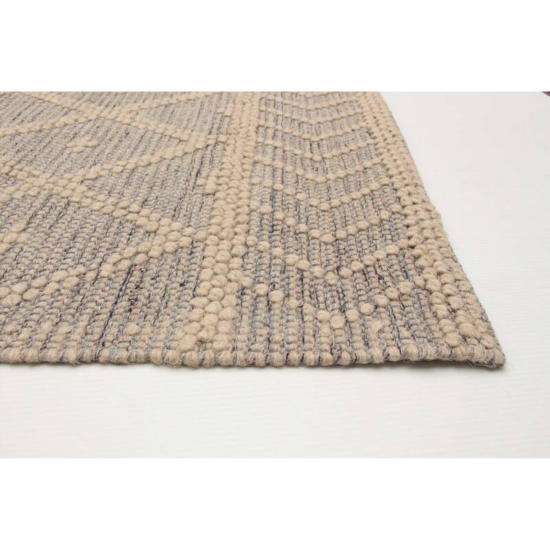 ECARPETGALLERY Braid weave Sienna Taupe Wool Rug - 6'0 x 8'9