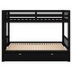 preview thumbnail 11 of 24, Twin over Pull-out Bunk Bed with Trundle, Exquisite design, Espresso