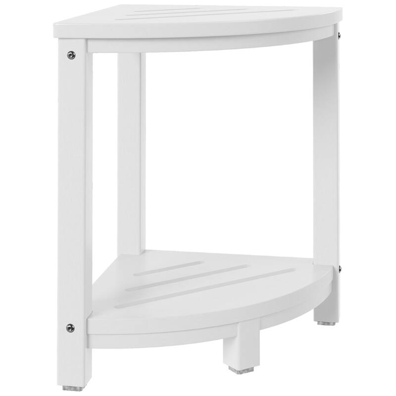 Anapolis Poly Corner Shower Bench - White