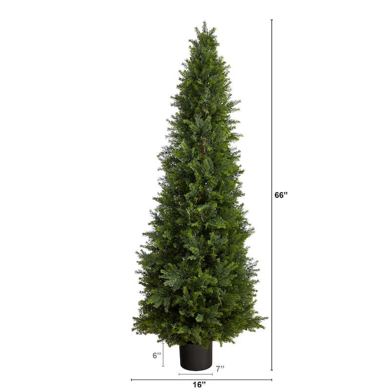 Vintage Cone Topiary Tree - 5.5Ft Artificial Victorian Tree Indoor Outdoor Decor - Green - 41-50 Inches