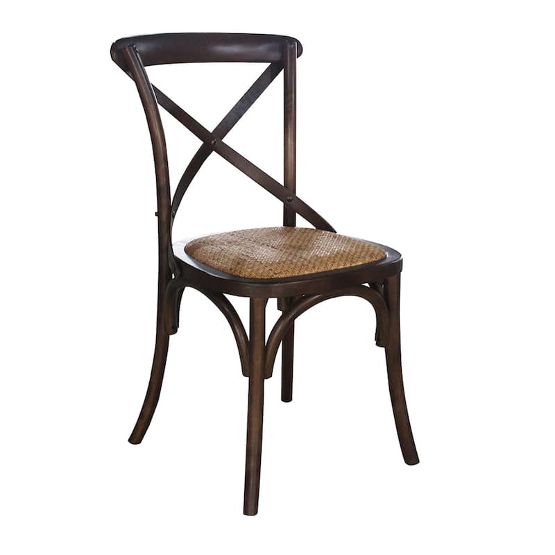 Porthos Home Remus Wood Dining Chair, Rattan And Birch Wood