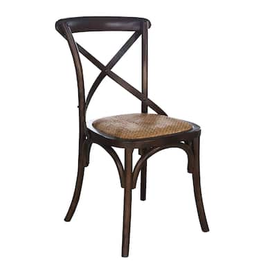 Porthos Home Remus Wood Dining Chair, Rattan And Birch Wood