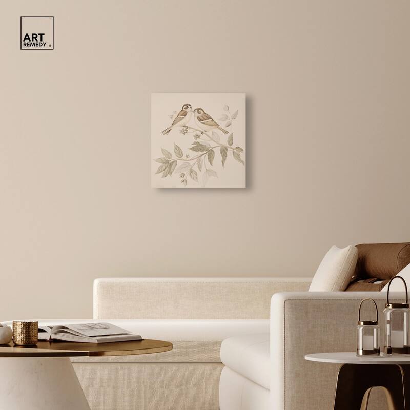 Pair of Finches III Canvas by Art Remedy, Gallery Wrapped