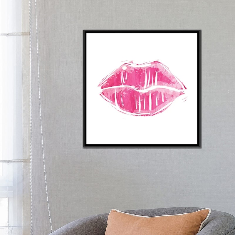iCanvas "Pink Lips" by Milli Villa Framed