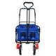 preview thumbnail 6 of 7, Folding Wagon with Adjustable Handles and Drink Holder, Heavy-Duty Hand Cart for the Outdoors