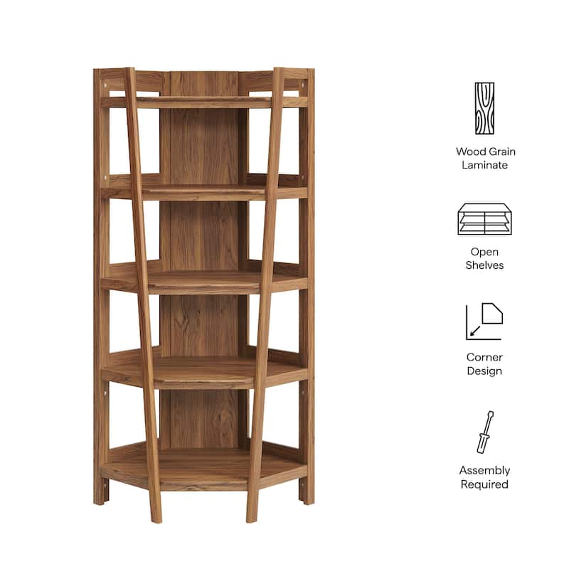 Bixby 71 Inch Corner Bookshelf
