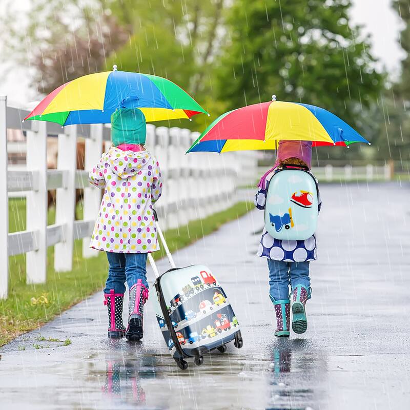 Costway 2PC Kids Carry On Luggage Set 12" Backpack and 16" Rolling - See Details