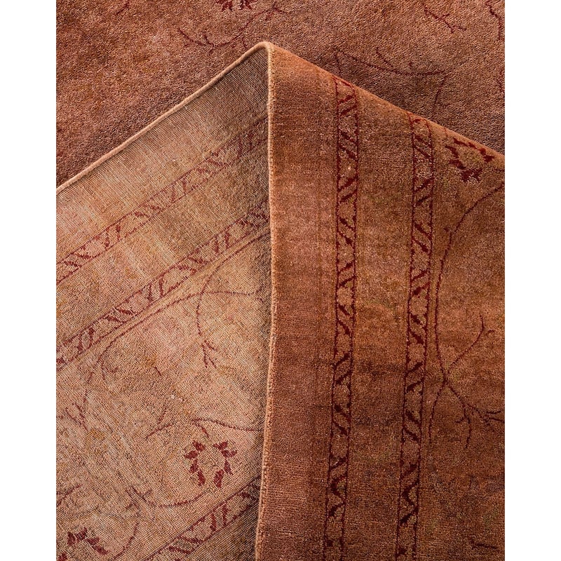 Overdyed, One-of-a-Kind Hand-Knotted Area Rug - Pink - 10' 3" x 14' 1"