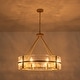 preview thumbnail 33 of 56, Dimmable Large Drum Glass Chandelier for Dining Room High Ceiling Living Room