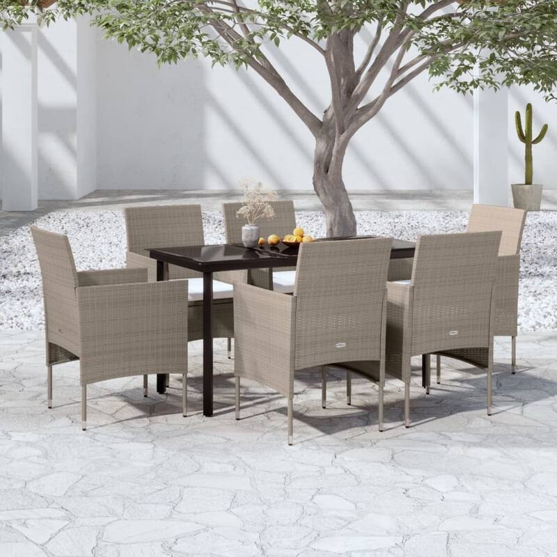 vidaXL Patio Dining Set Outdoor Dining Set Table and Chair Set for Garden