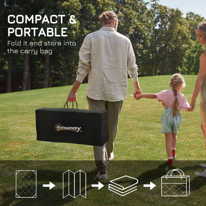 8' x 10' Outdoor Reversible Waterproof Straw Floor Mat with Carry Bag - 8' x 10'