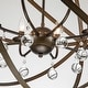 preview thumbnail 12 of 11, Farmhouse Antique Bronze 8-Light 30-Inch Globe Chandelier with Crystal