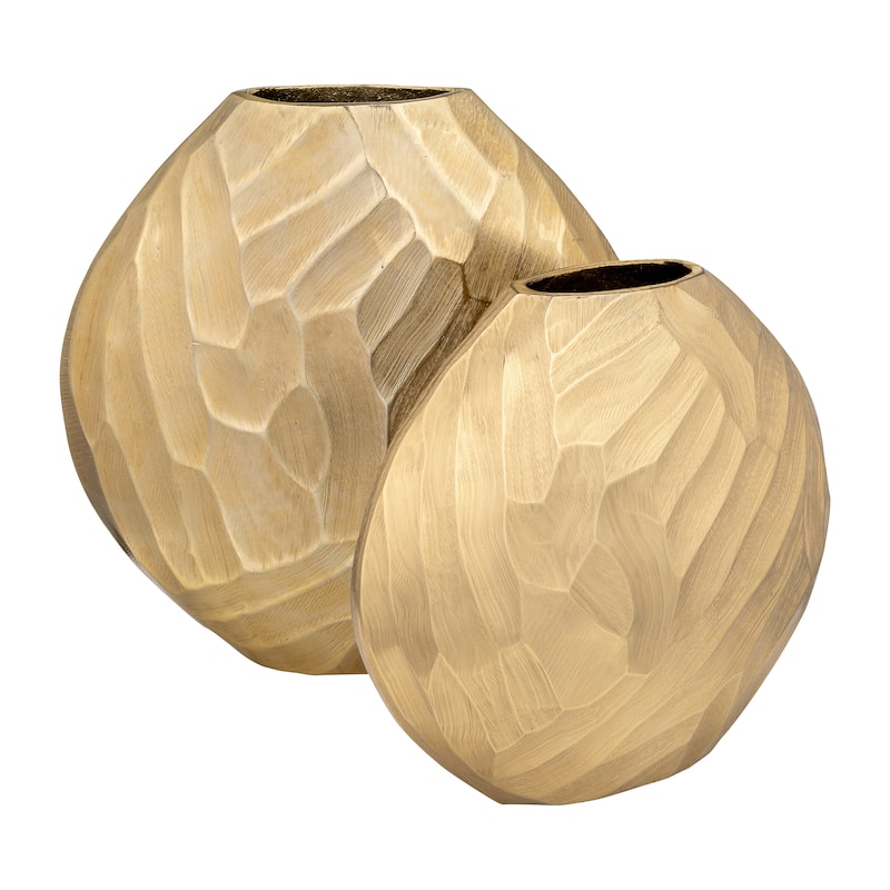 Sagebrook Home Contemporary Hammered Metal Vase