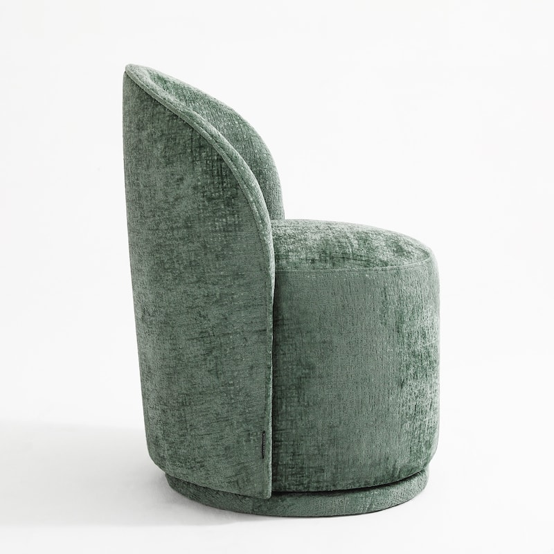 Modern Armless 360-Degree Swivel Dining Chair Barrel Chair